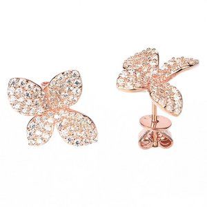 Sterling Silver Flower Stud Earrings - 3 Colors